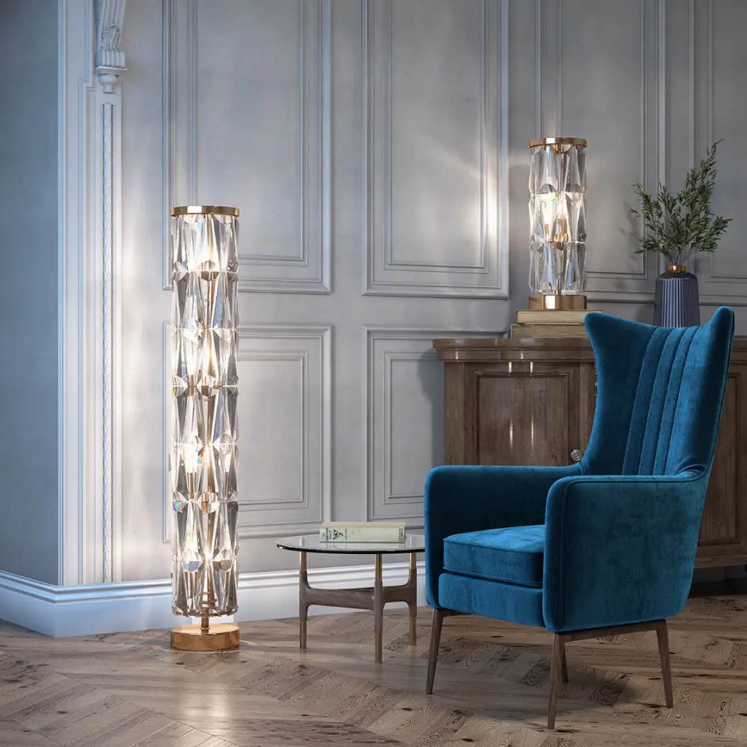 Maytoni Vloerlamp Puntes Goud - Ø20cm