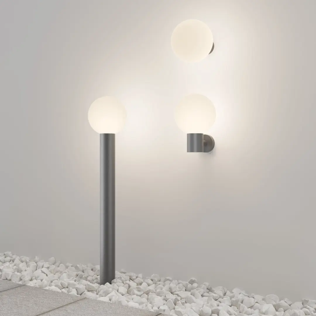 Maytoni Outdoor Wandlamp Bold Ø20cm - Grijs