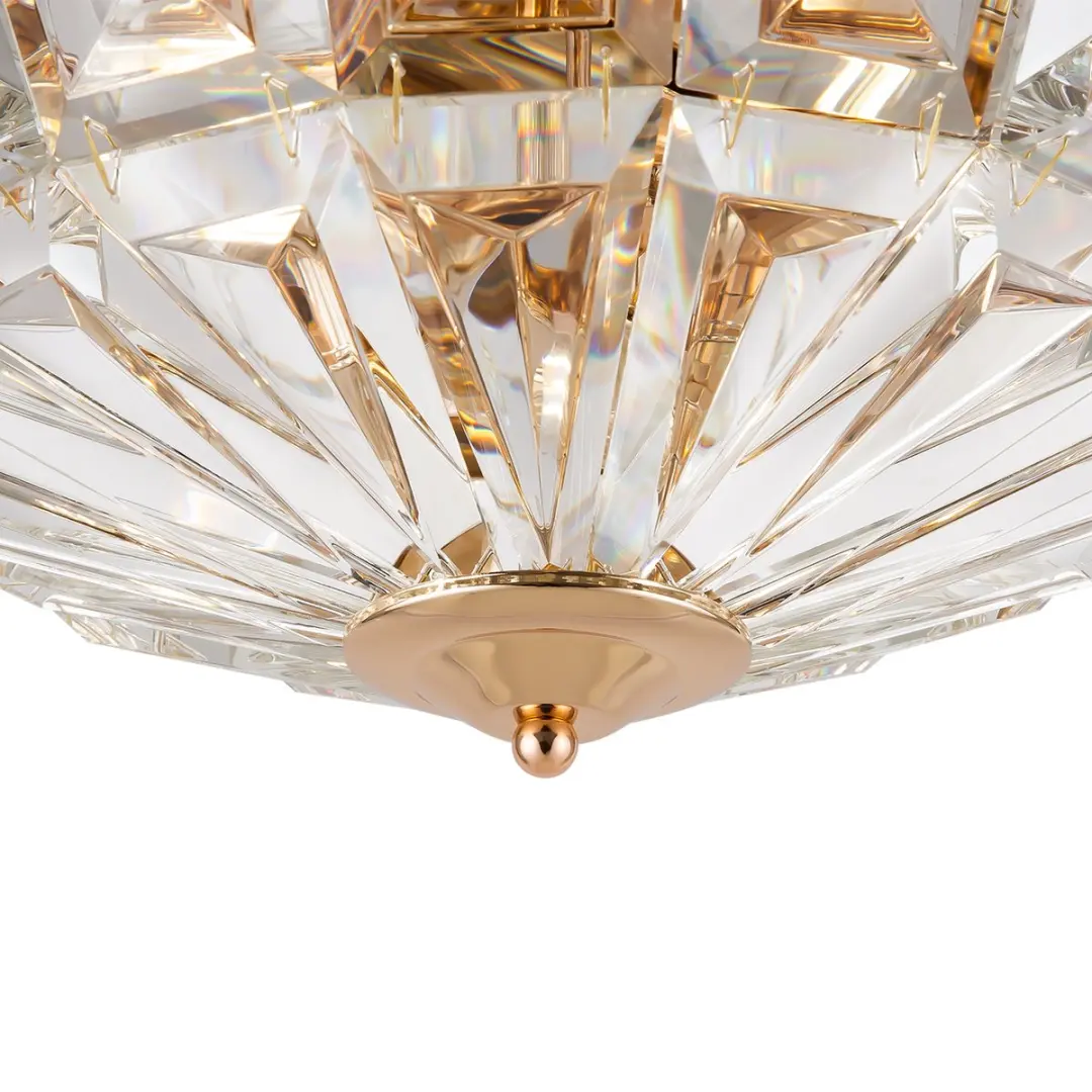 Maytoni Plafondlamp Facet Goud - Ø39,6cm