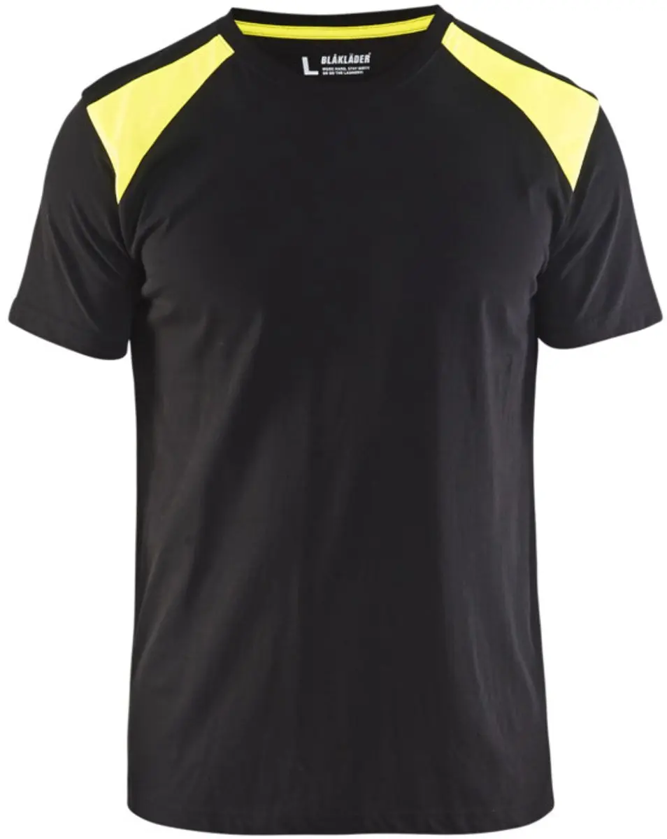 Blåkläder T-shirt 3379-1042 - Zwart/High Vis Geel - L