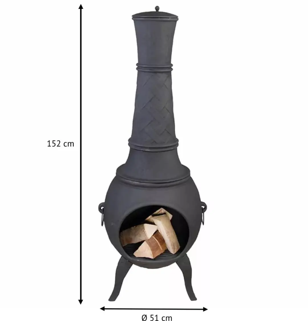 Esschert Design Tuinhaard XL Antiek Gietijzer - Zwart - afbeelding 6 van 6