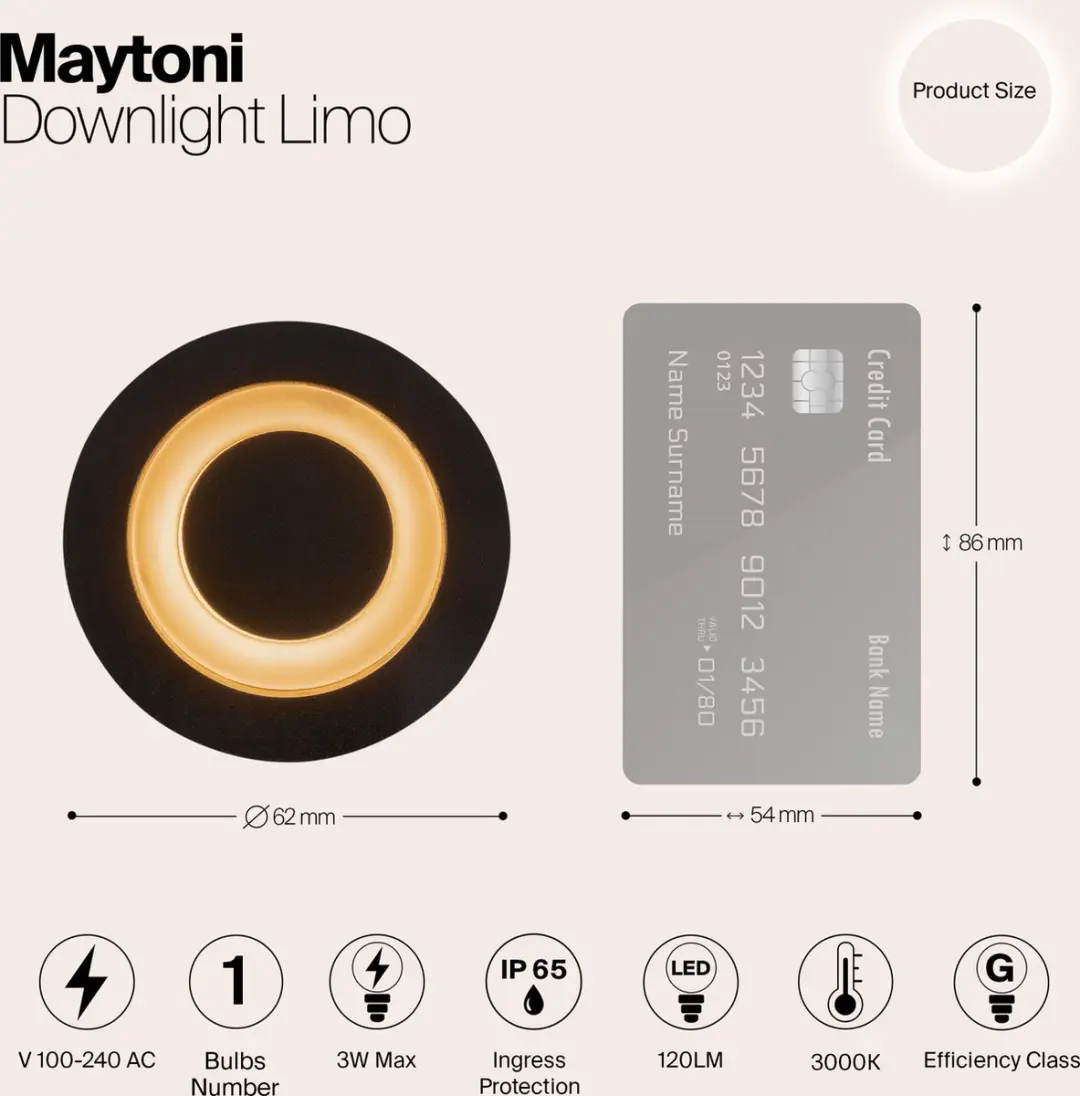 Maytoni Outdoor Inbouwspot Limo