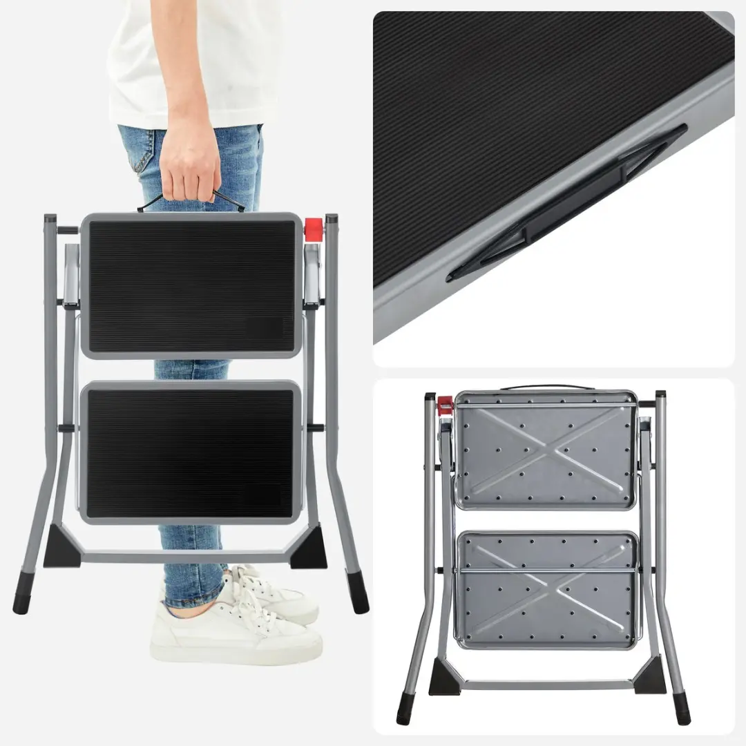 Songmics Huishoudtrap 2 treden - Antislip - 150 kg - afbeelding 6 van 6