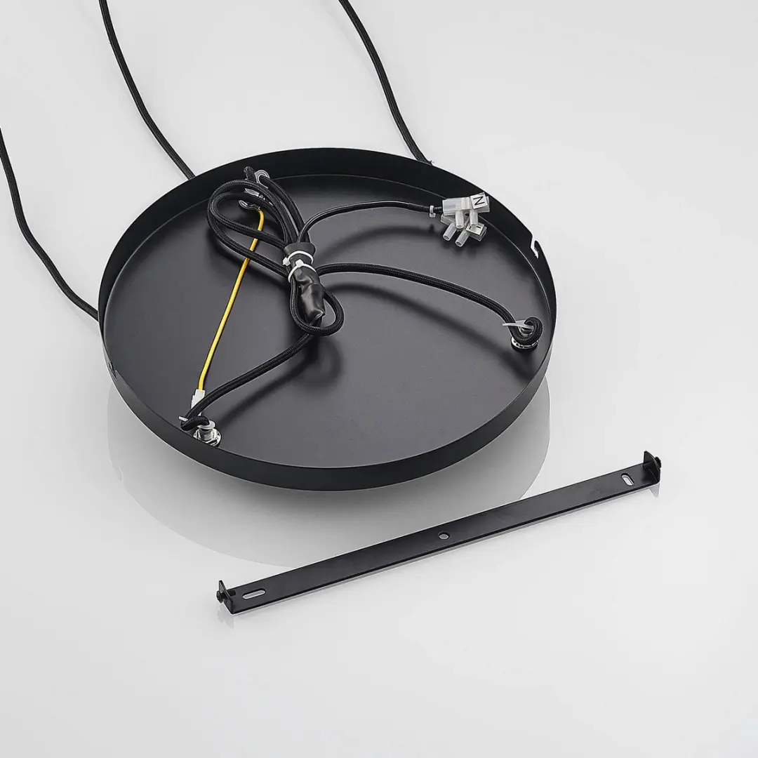 Lindby Hanglamp 3-Lichts E27 - Matzwart/Goud