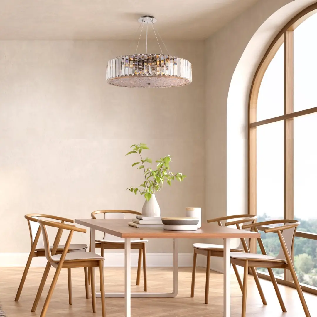 Maytoni Recinto Plafondlamp - 8x60W - Ø53cm - Chroom