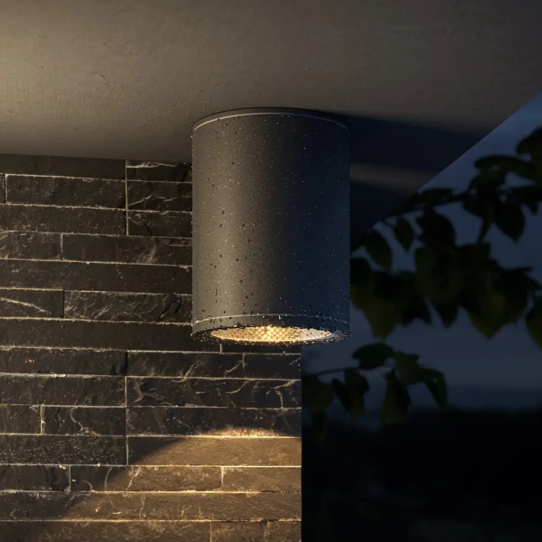 Maytoni Outdoor Plafondlamp Bar Grafiet Ø9cm