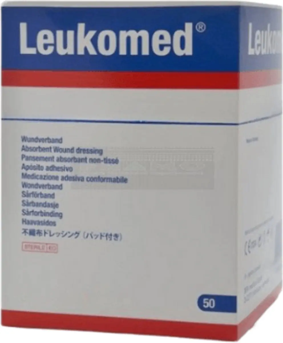 Leukoplast Leukomed T Ster Wondpleister 10x12,5cm - 50 Stuks