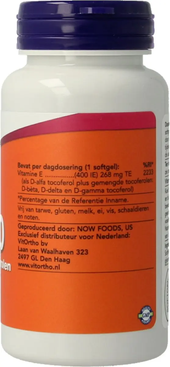 Now Foods Vitamine E-400 100 Softgels