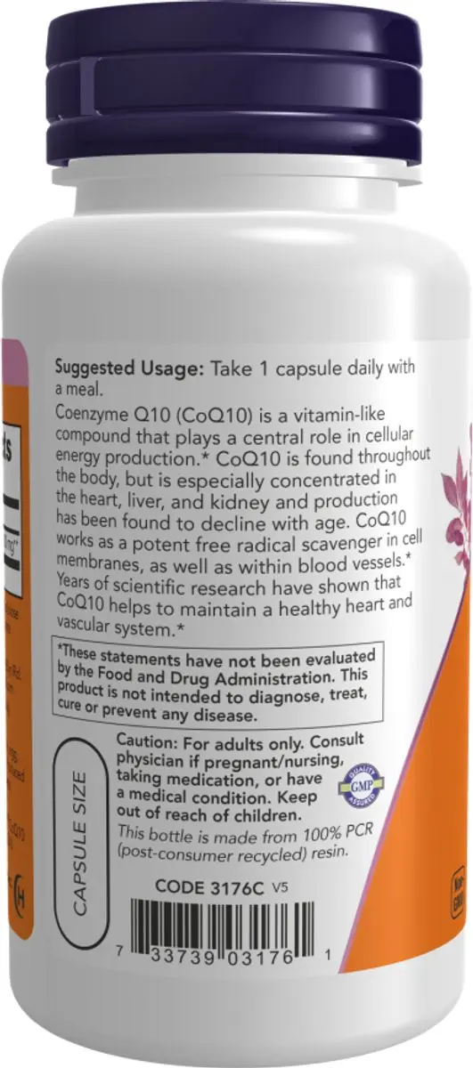 Now Foods CoQ10 200mg 60 Vcaps