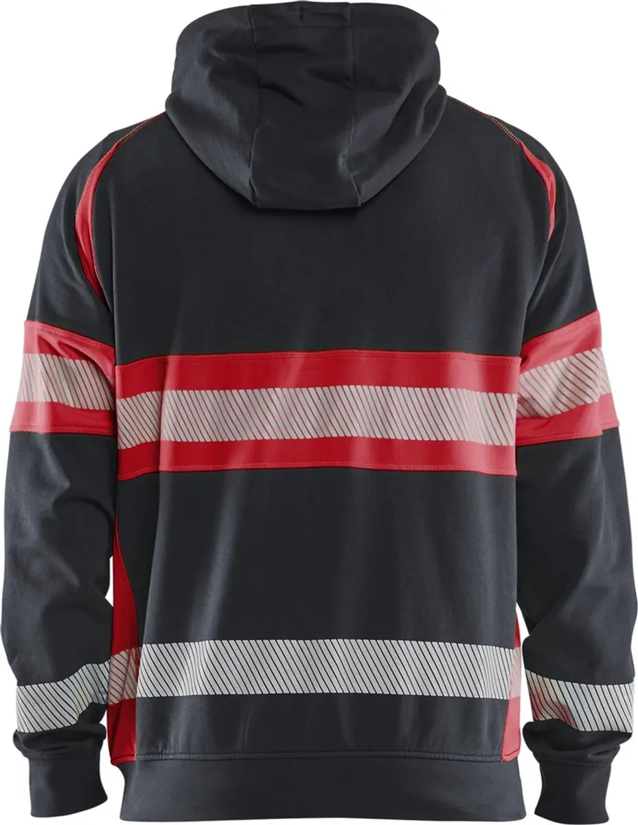 Blåkläder 3552-1158 High Vis Sweatshirt - 4XL - Zwart/High Vis Rood