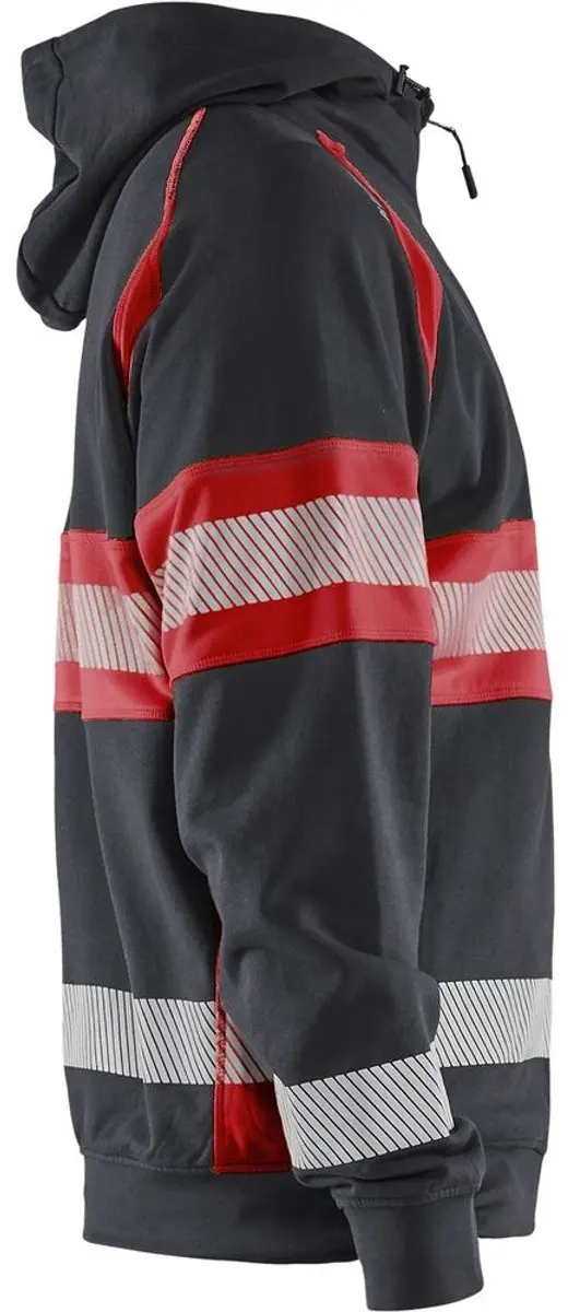 Blåkläder 3552-1158 High Vis Sweatshirt - 4XL - Zwart/High Vis Rood