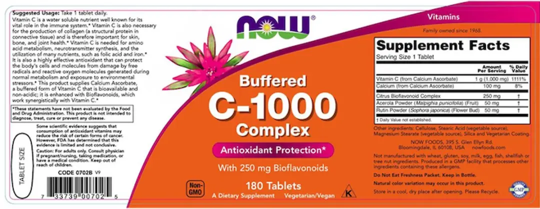 Now Foods Vitamine C-1000 Buffered 90 Capsules