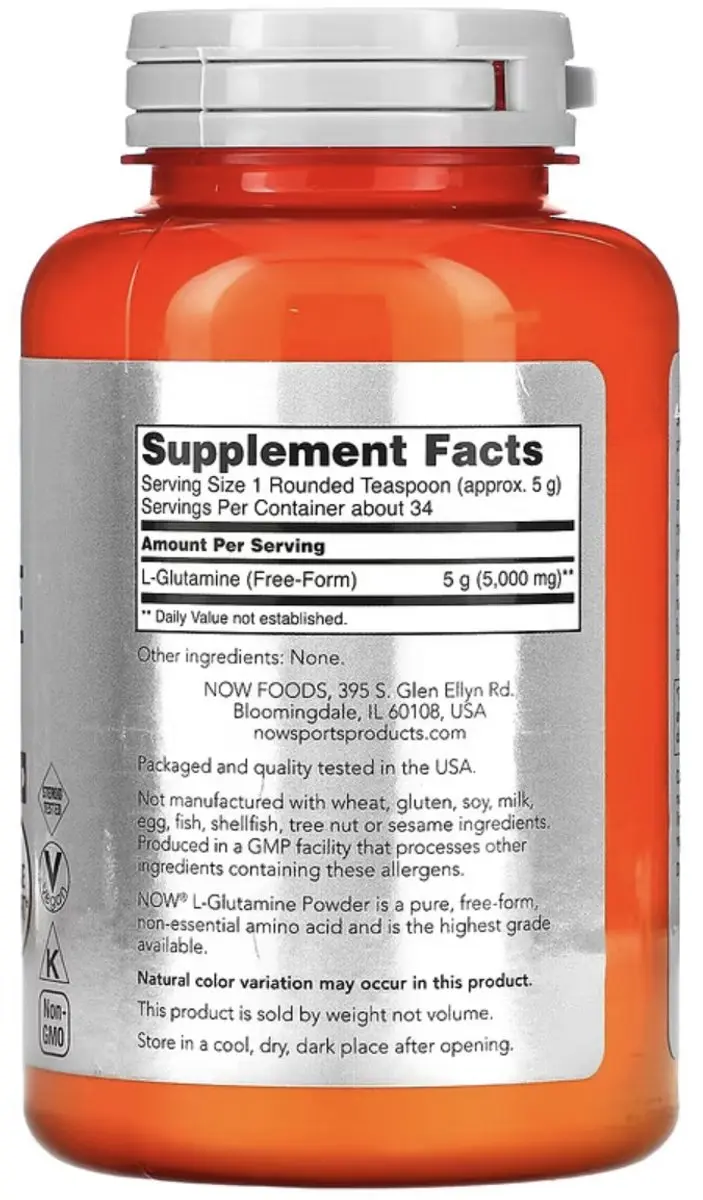 Now Foods L-Glutamine Poeder 170g