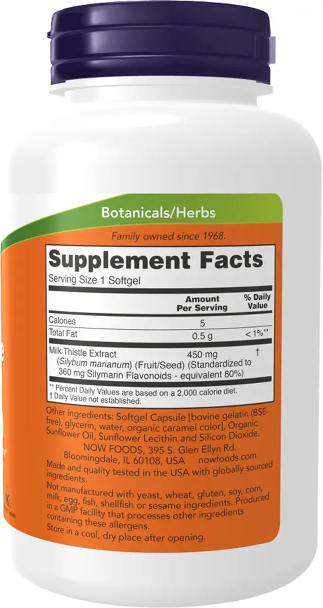 Now Foods Mariadistel Extract 450mg - 120 Softgels