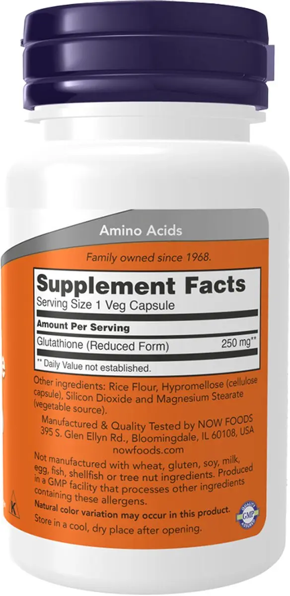 Now Foods Glutathion 250mg - 60 Capsules