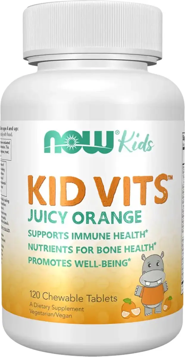 Now Foods Kid Vits Kauwtabletten Sinaasappel 120 Stuks