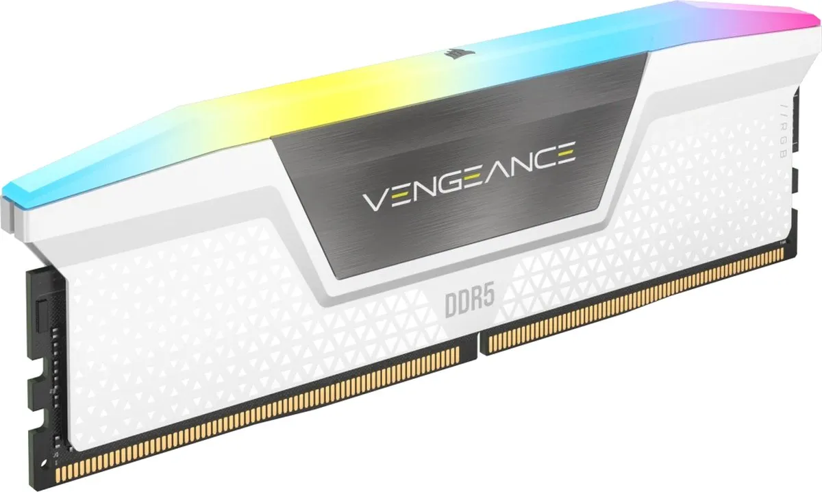 Corsair Vengeance RGB CMH64GX5M2B6000C30W DDR5 Geheugen 64GB - 2x32GB - 6000MHz - Wit