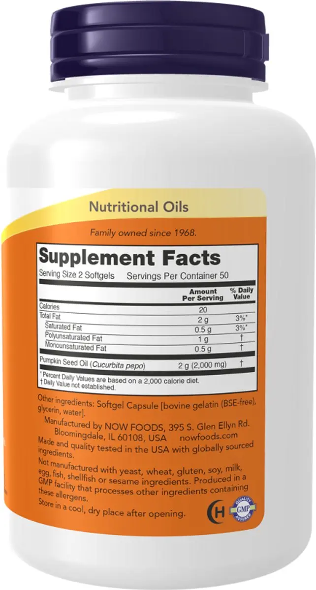 Now Foods Pompoenzaadolie 100 Softgels
