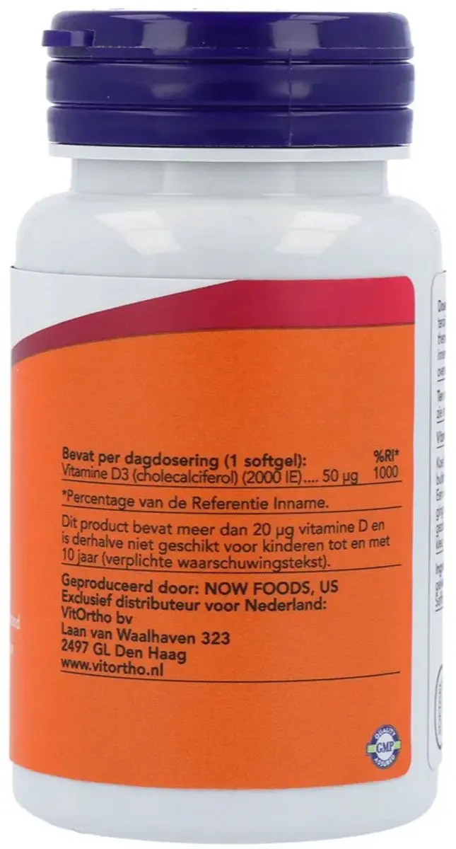 Now Foods Vitamine D3 2000IE Softgels - 240 Stuks