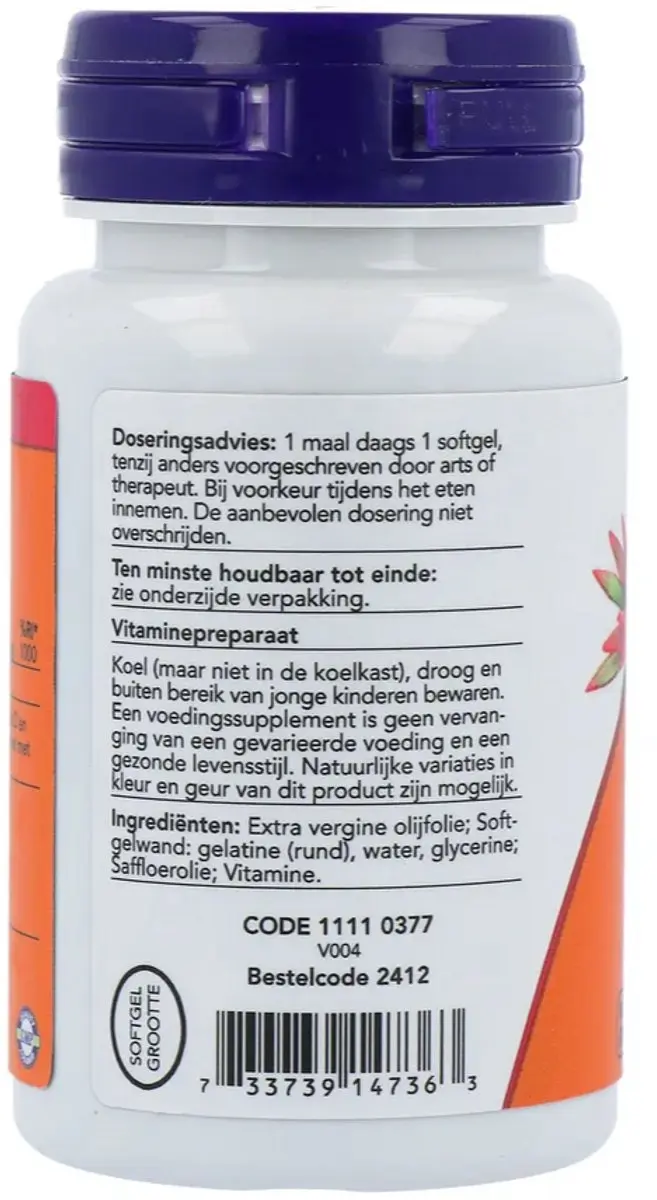 Now Foods Vitamine D3 2000IE Softgels - 240 Stuks