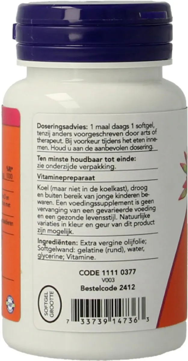 Now Foods Vitamine D3 2000IE Softgels - 240 Stuks