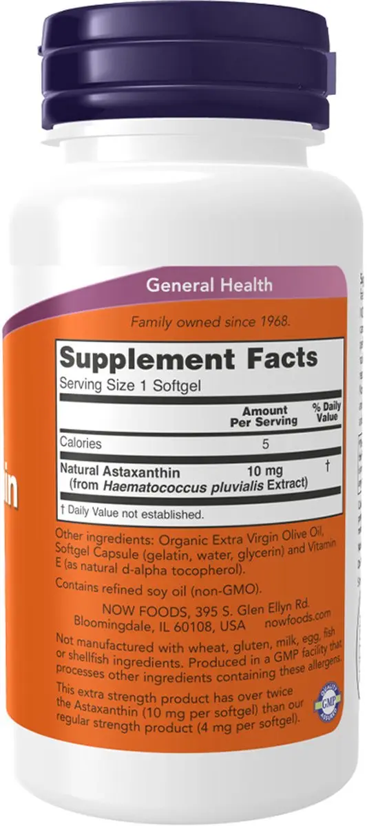 Now Foods Astaxanthine 10mg - 60 Softgels