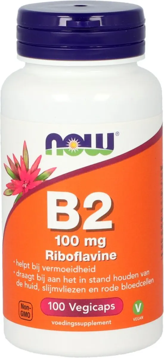 Now Foods Vitamine B-2 100mg - 100 Capsules