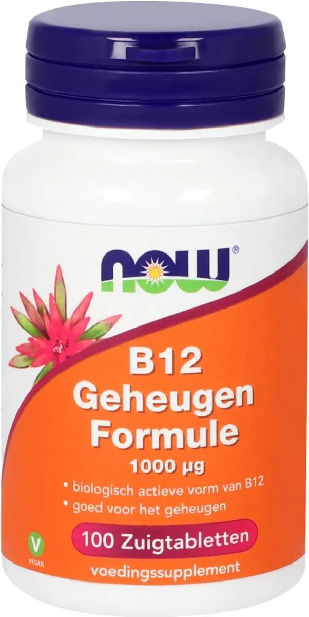 Now Foods Vitamine B-12 Geheugen Formule 1000µg - 100 Zuigtabletten