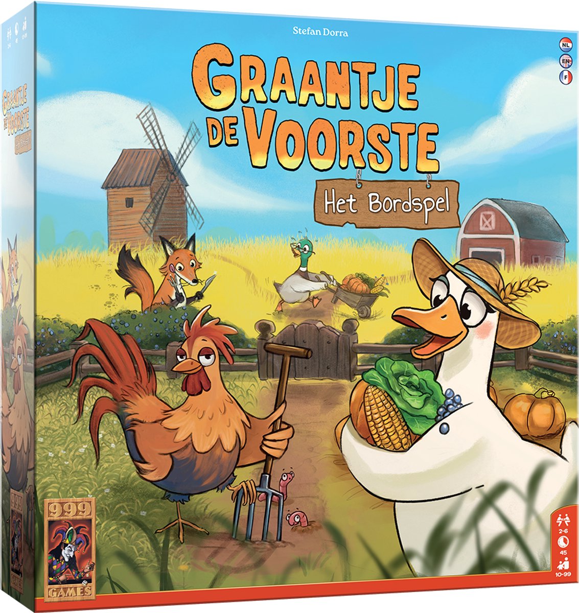 999 Games - Graantje de Voorste- Bordspel - Familiespel - Gezelschapsspel - kinderspel - NL FR EN