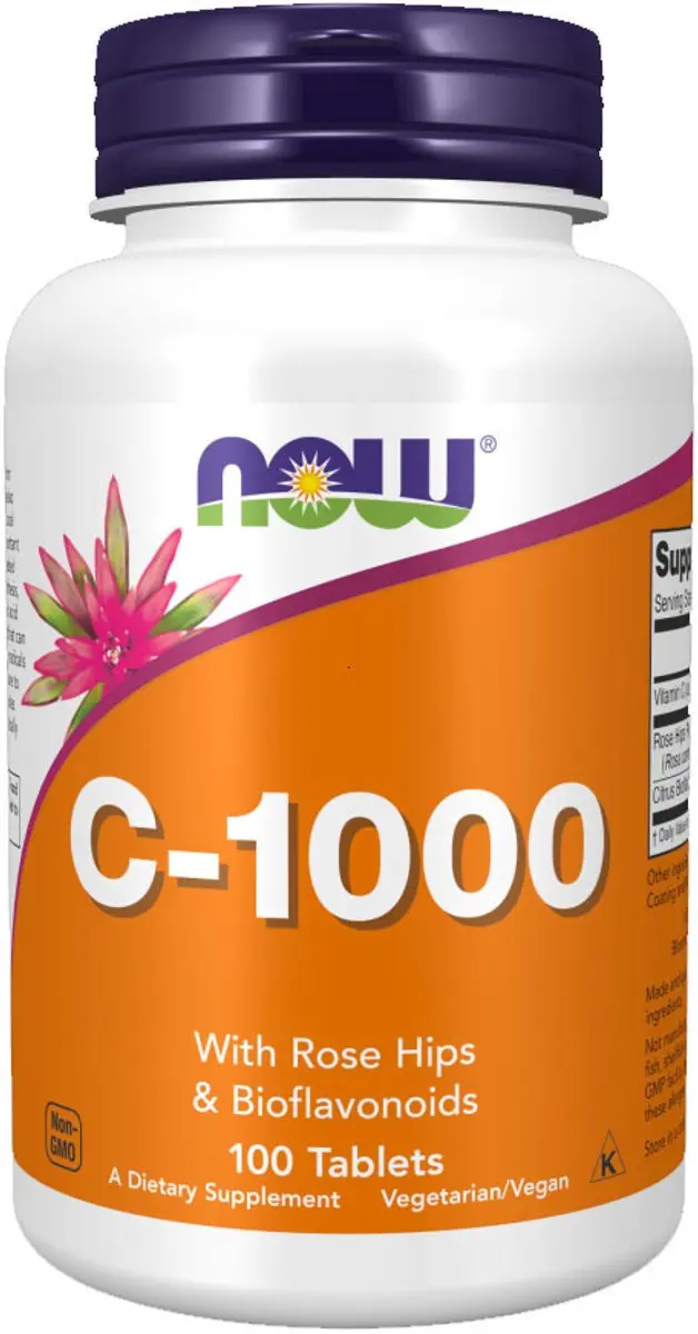 Now Foods C-1000 met Rozenbottel & Bioflavonoïden 150 tabletten
