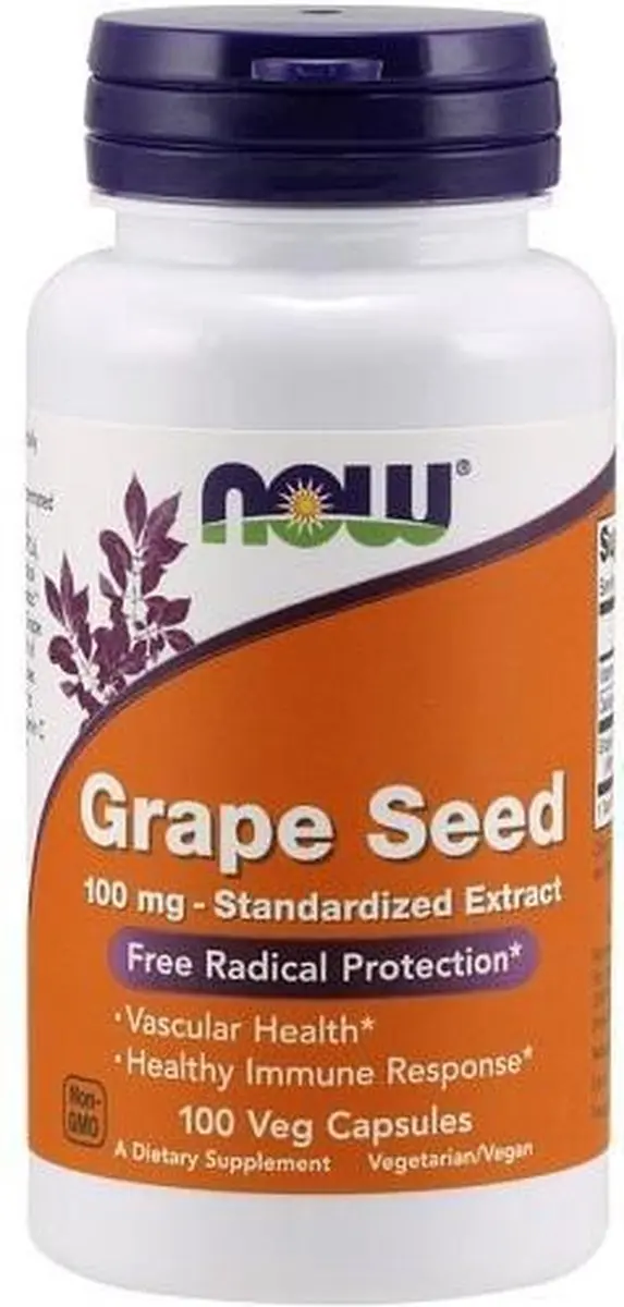 Now Foods Druivenpitextract 100mg - 100 Vcaps