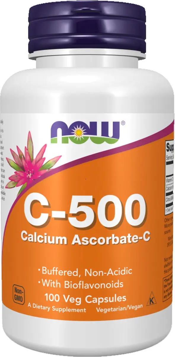 Now Foods Vitamine C-500 Calcium Ascorbate 100 Capsules