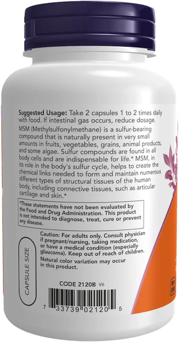 Now Foods MSM 1000mg - 240 Stuks