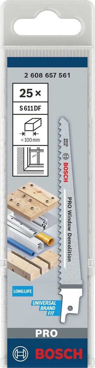 Bosch Professional REC S611DF 25 Reciprozaagbladen - 25 Stuks