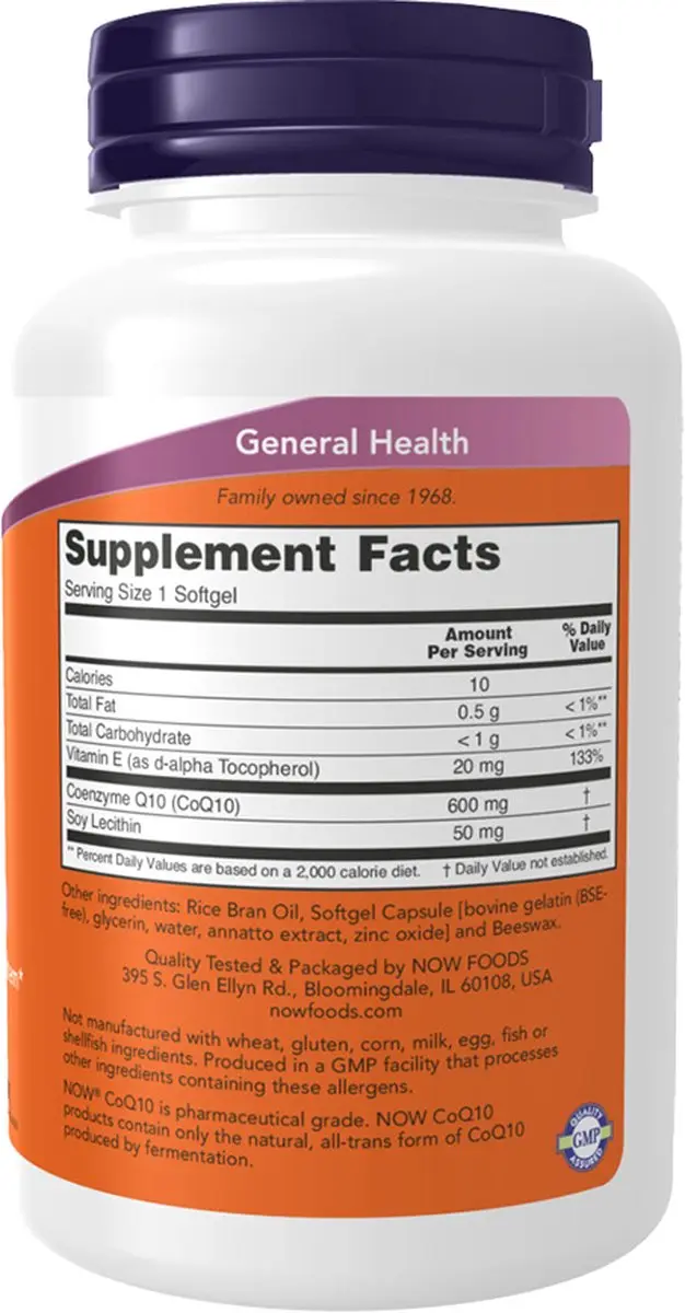 Now Foods CoQ10 600mg - 60 Softgels