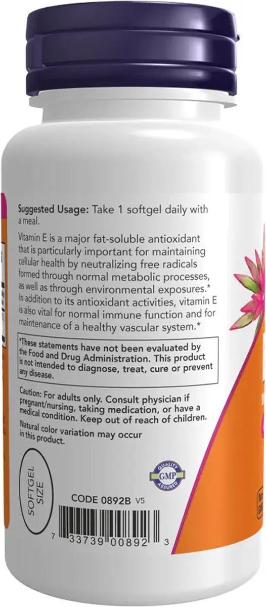 Now Foods Vitamine E 400IU - 50 Softgels