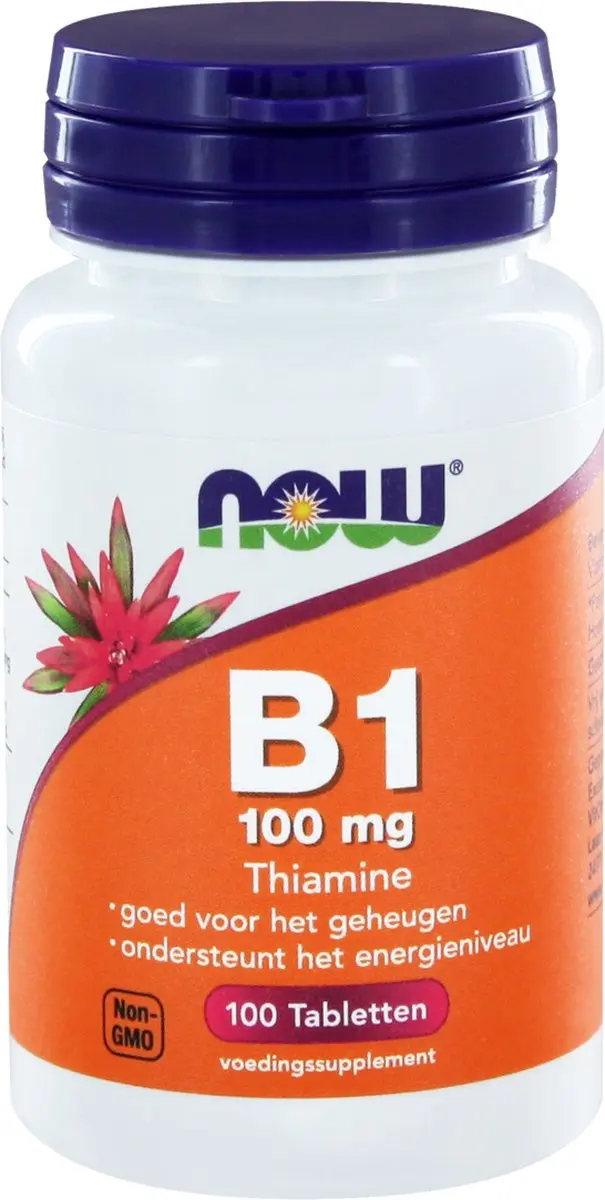Now Foods Vitamine B-1 100mg - 100 Tabletten
