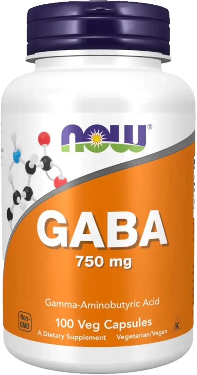 Now Foods GABA 750mg 100 Capsules