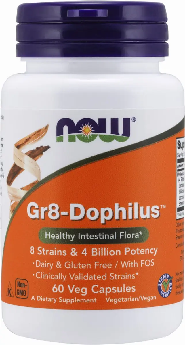 Now Foods Gr8-Dophilus Voedingssupplement 60 Capsules