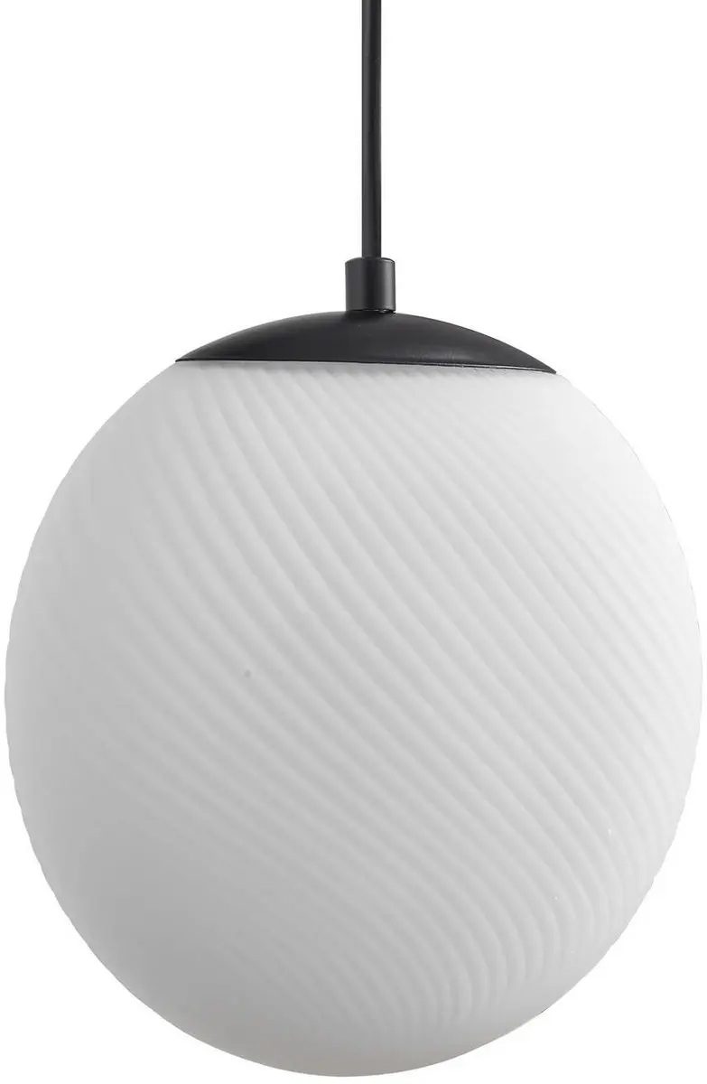 Lucande Hanglamp 4-lichts Glas IJzer - 32W G9 Wit/Zwart