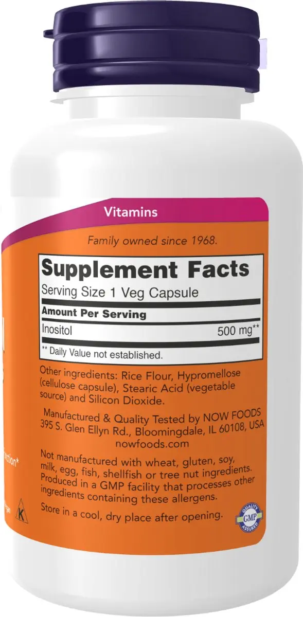 Now Foods Inositol 500mg - 100 Capsules
