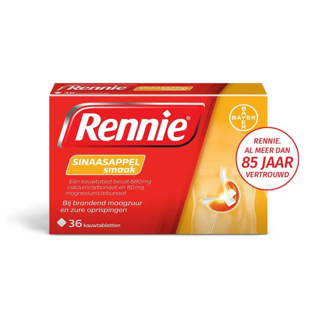 Rennie Sinaasappel Kauwtabletten 2x36
