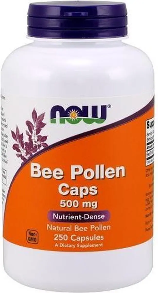 Now Foods Bee Pollen 500mg - 100 Capsules