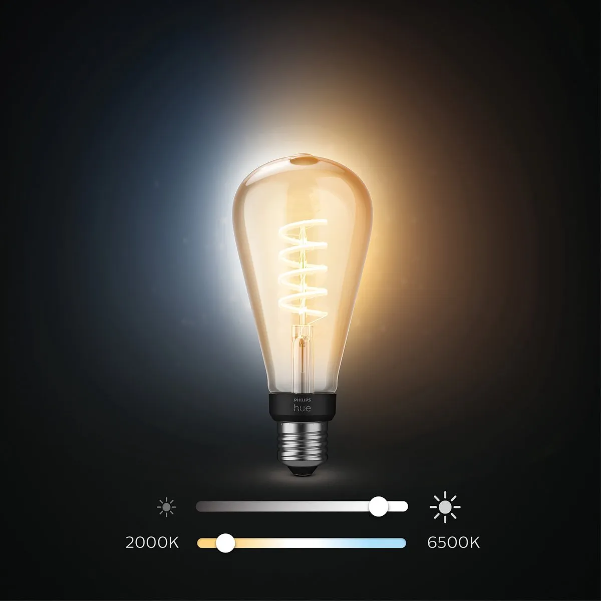 Philips Hue Starterspakket E27 - 2x Filament Edisonlampen ST72 - Warm tot Koelwit - Incl. Bridge
