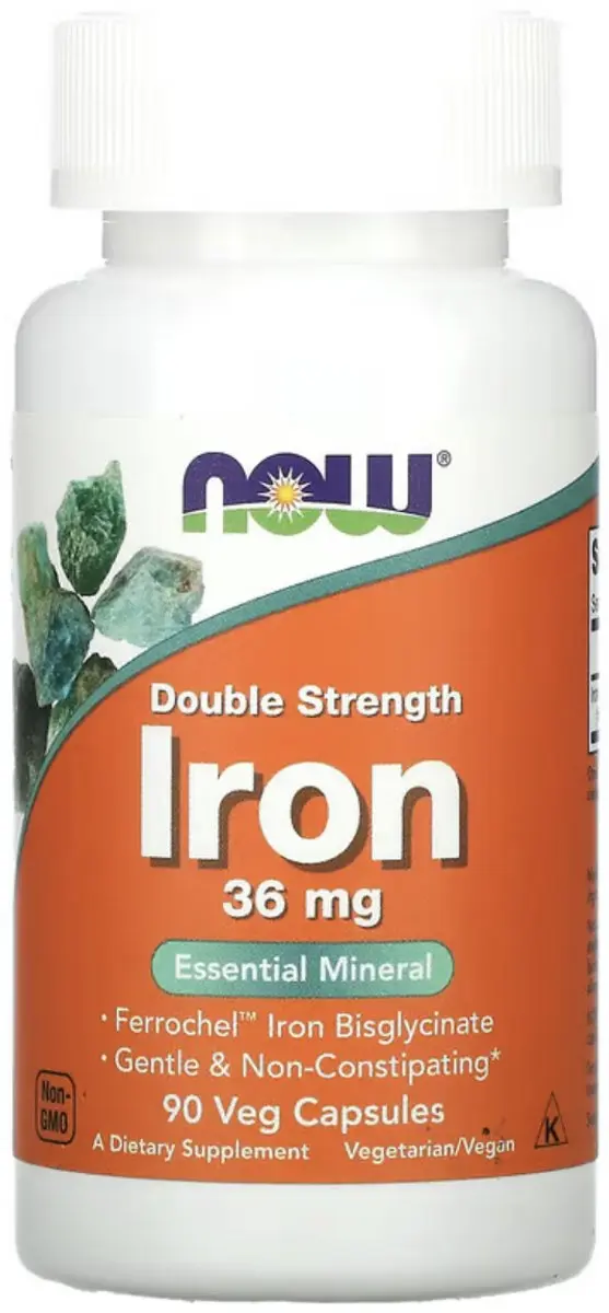 Now Foods IJzer 36mg 90 Capsules