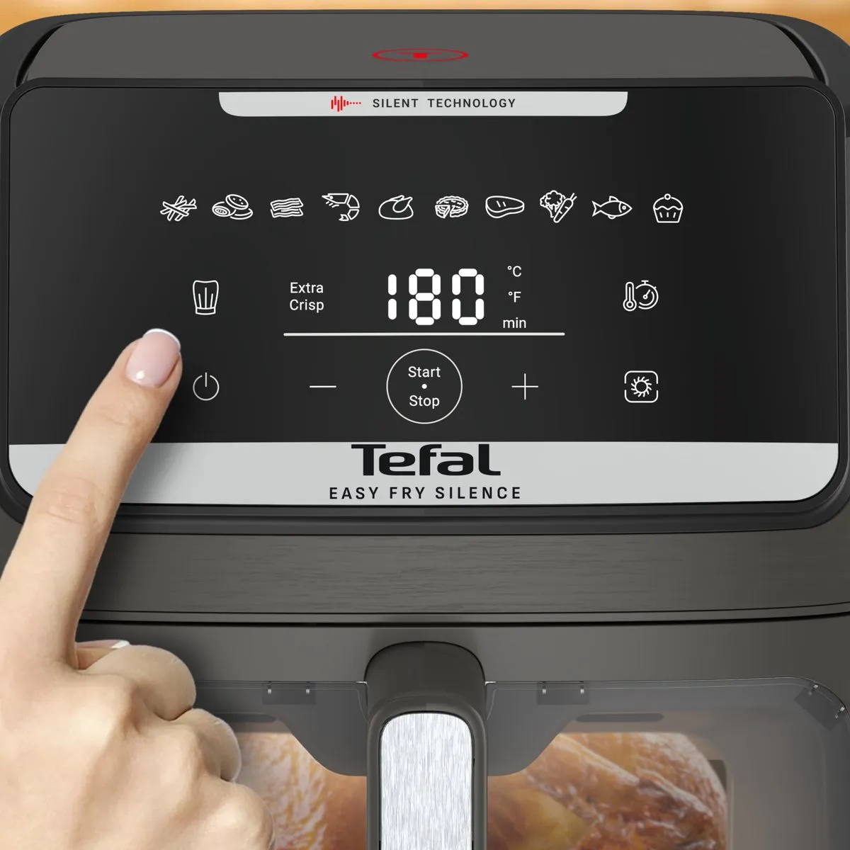 Tefal Easy Fry Silence XXL EY846H Airfryer - 7L - 1700W - Donkergrijs