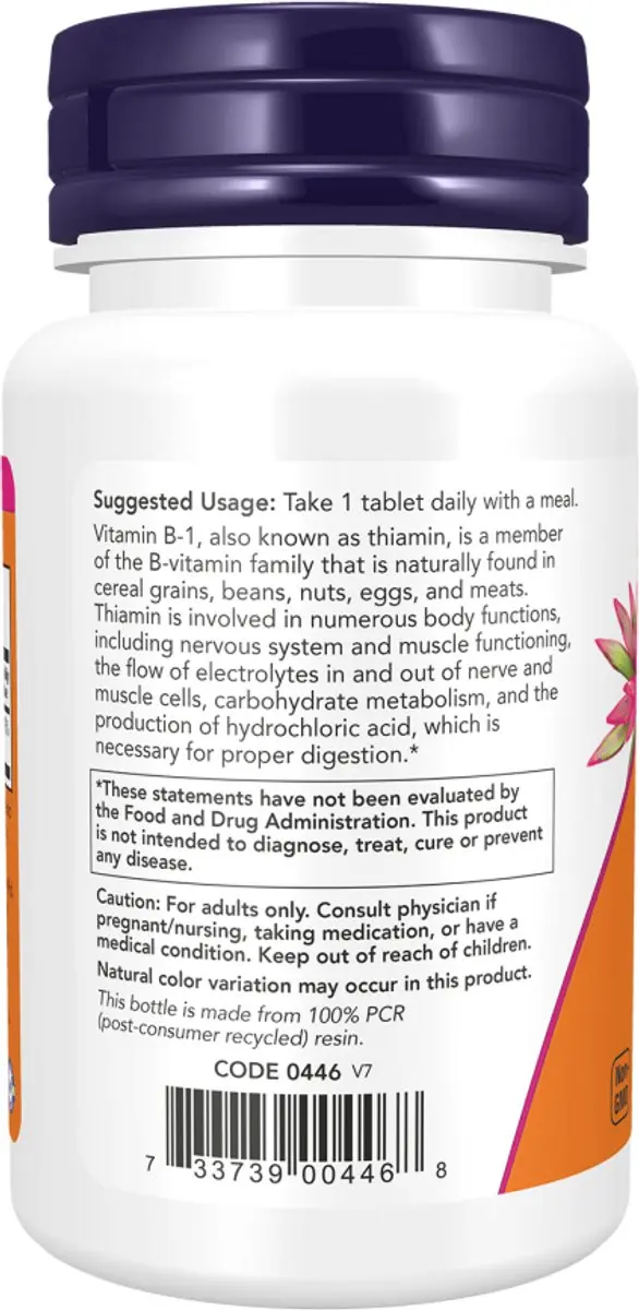 Now Foods B-1 100mg Vitamine B1 - 100 Tabletten