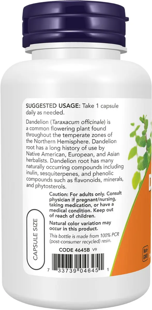 Now Foods Paardenbloemwortel 500mg - 100 Veg Capsules