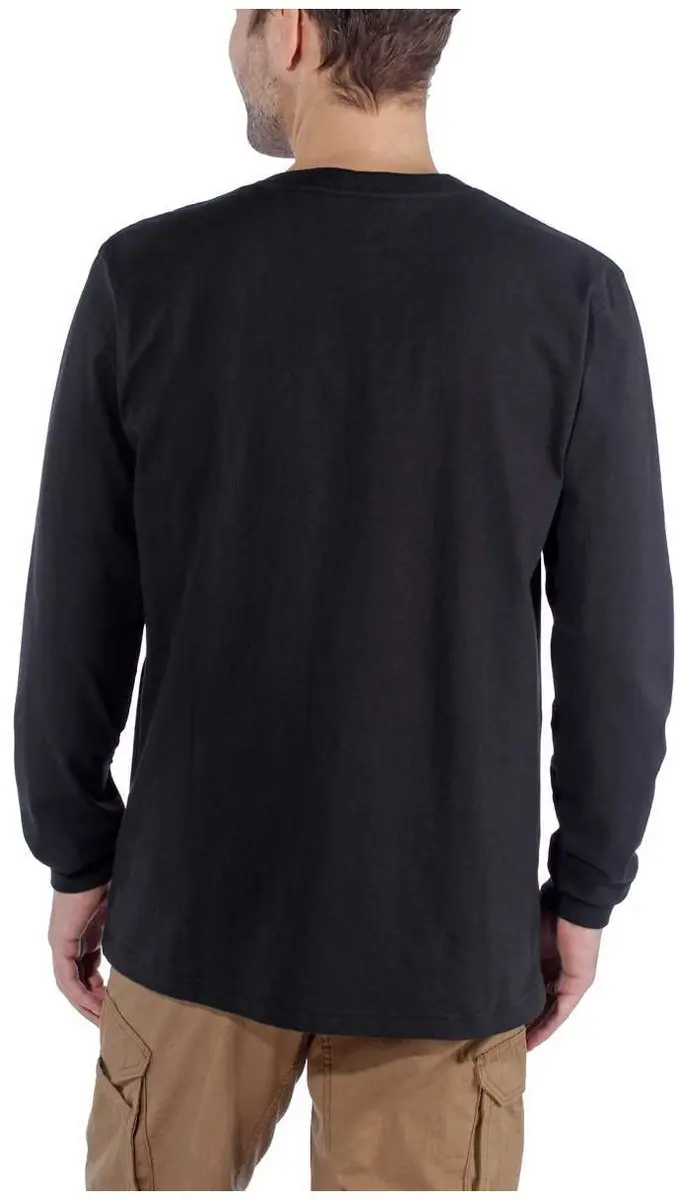 Carhartt Core Logo Longsleeve T-Shirt Relaxed Fit XS - Zwart