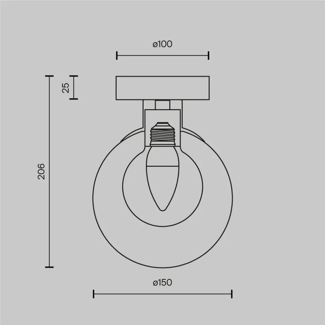 Maytoni Basic Form Wandlamp Goud - Ø15cm
